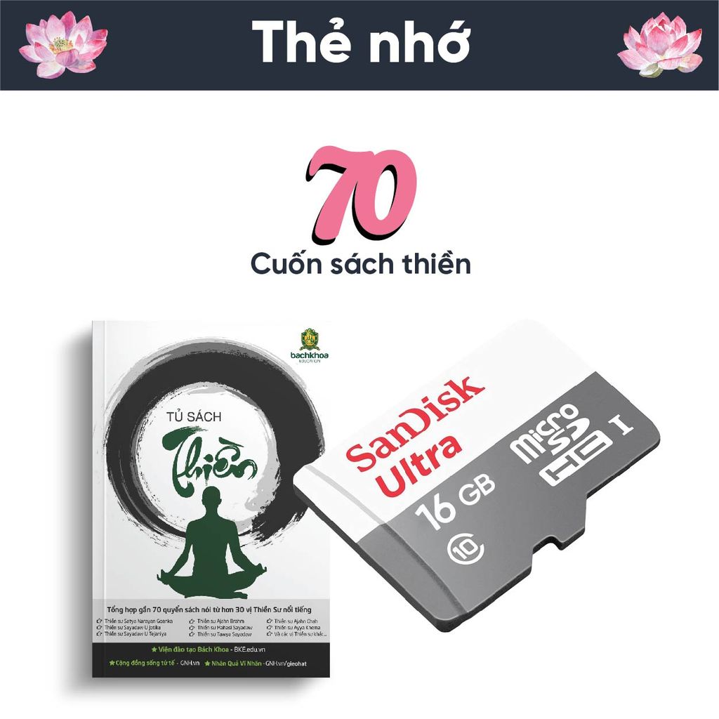 Thẻ Nhớ 70 Cuốn Sách Thiền