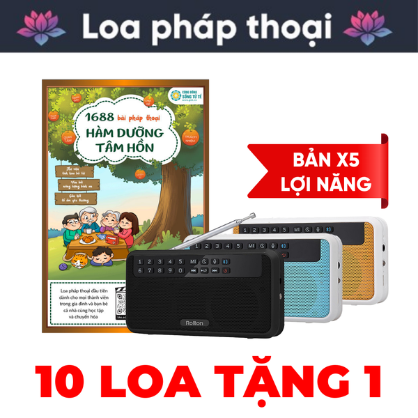 Combo 10 Loa Pháp Thoại 1688 Bài Hàm Dưỡng Tâm Hồn Bản X5 Lợi Năng - Tặng 1