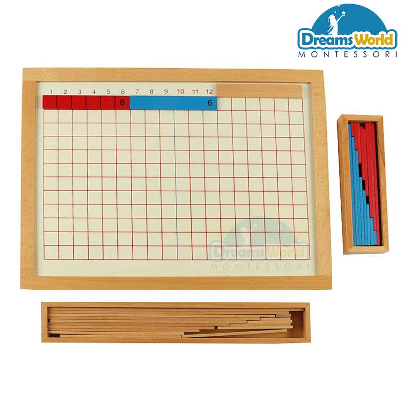 Giáo Cụ Montessori - Bảng học phép tính cộng - Addition Strip Board with frame