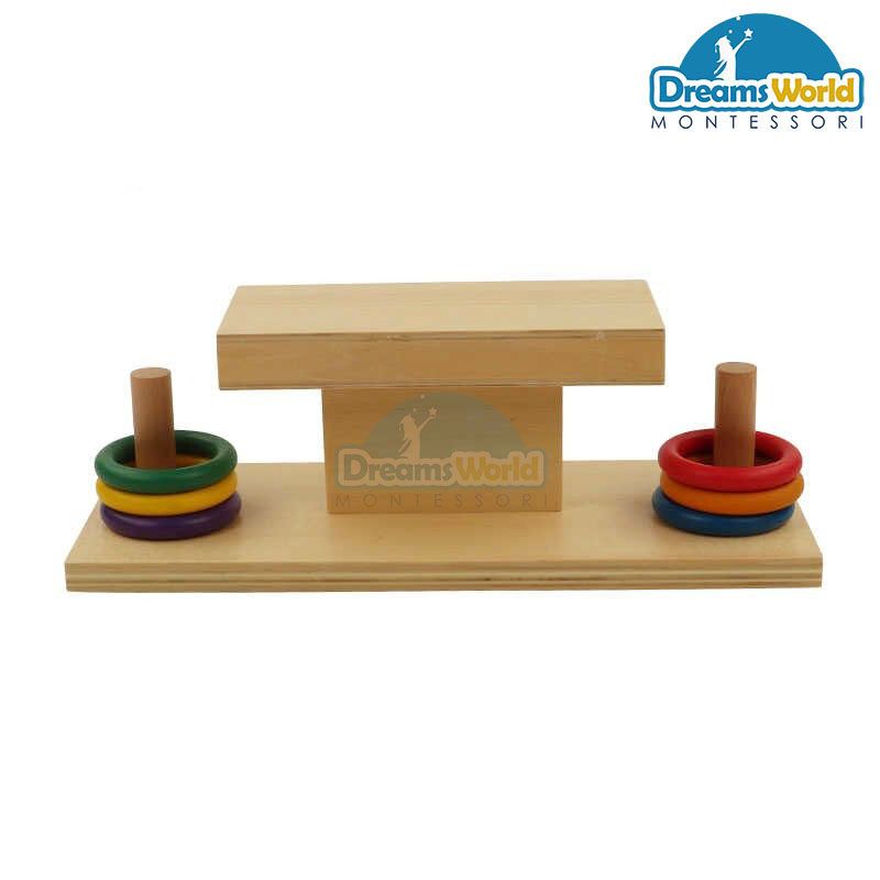 Giáo Cụ Montessori - Tháp xếp cân bằng - Ring Slide
