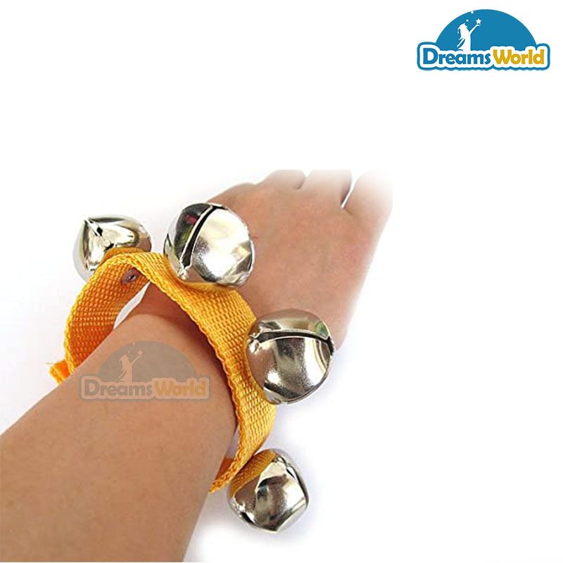 Giáo cụ Montessori - Chuông Đeo Tay Vải Loại 4 Chuông - Fabric Wrist Bells Type 4 Bells