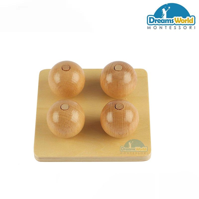 Giáo Cụ Montessori - Bóng trên chốt nhỏ - Balls On Small Pegs