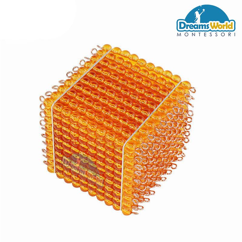 Giáo Cụ Montessori - Khối 1000 - Golden Bead Thousand Cube