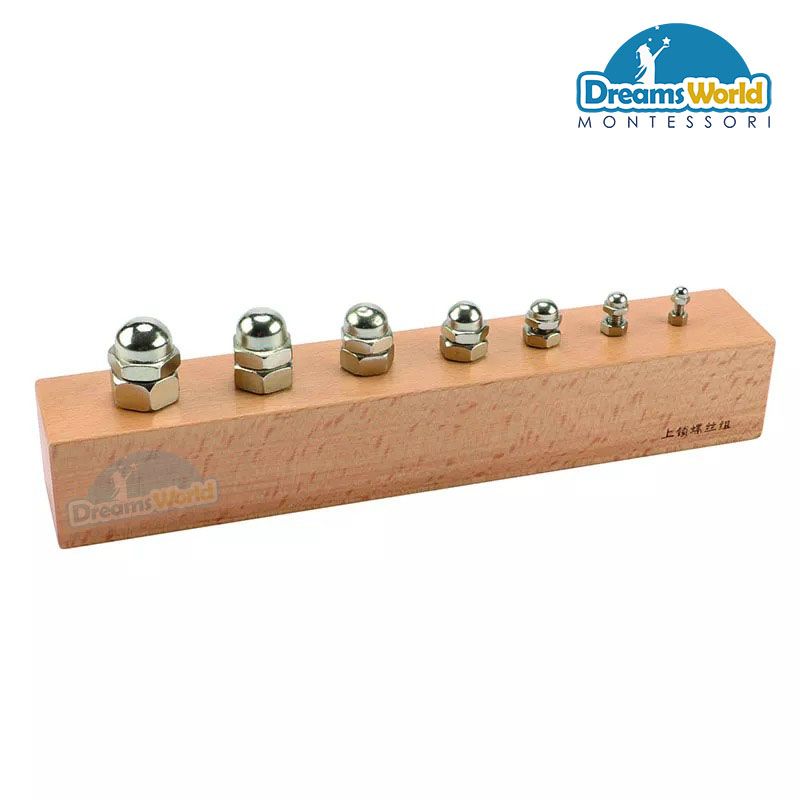 Giáo Cụ Montessori - Bộ ốc vít bu lông B - Nuts and Bolts B