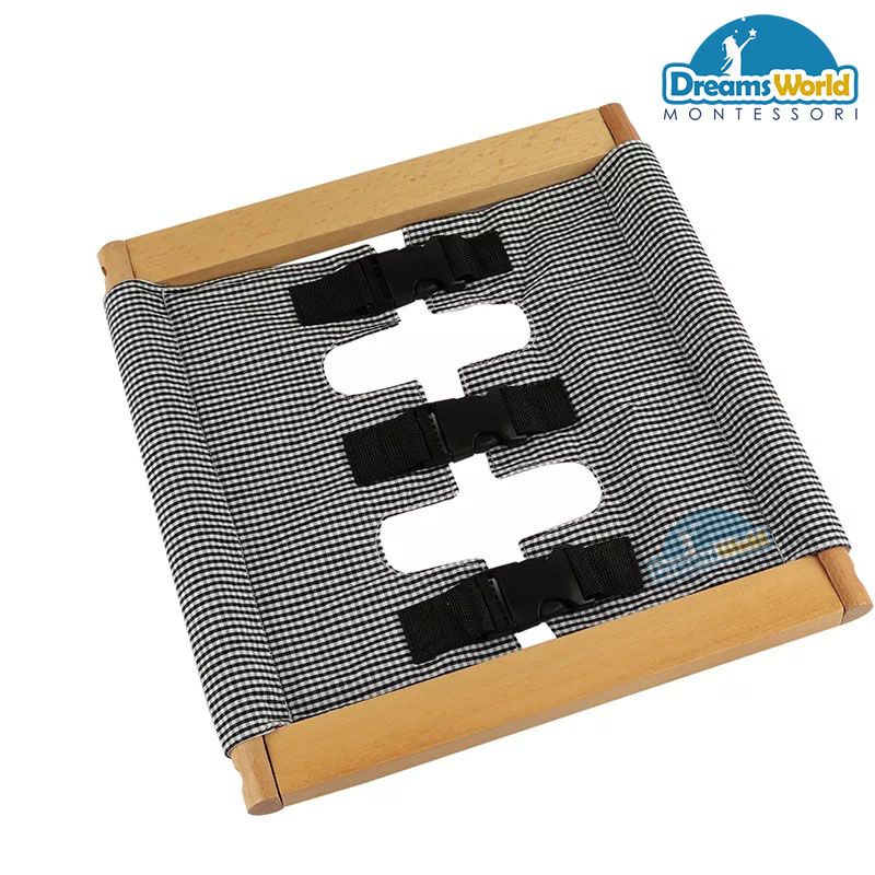 Giáo Cụ Montessori - Khung vải thắt đai - Infant Toddler Dressing Frame: Buckling