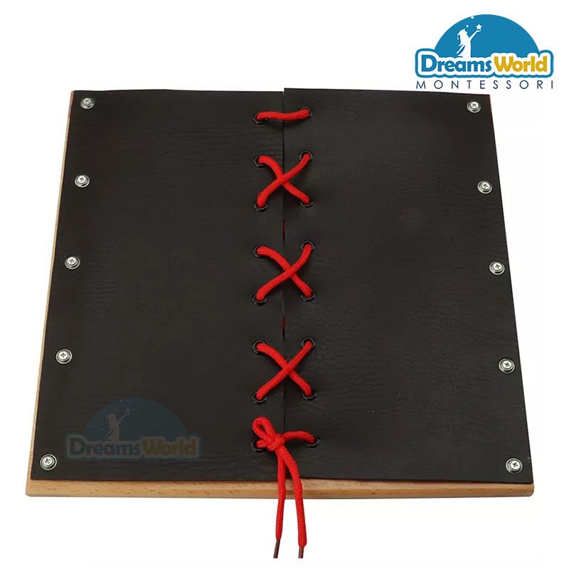 Giáo cụ Montessori - Khung dậy kỹ năng buộc dây giầy - Shoe Lacing Dressing Frame