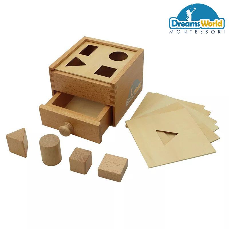 Giáo Cụ Montessori - Nhiều khối hình với hộp - Multiple Shapes Blocks With Box