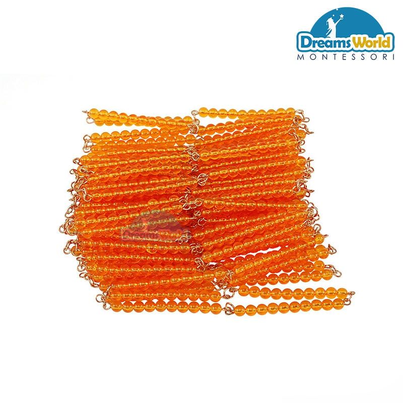 Giáo Cụ Montessori - Chuỗi hạt dài - 100 Bead Chains & 1000 Bead Chains
