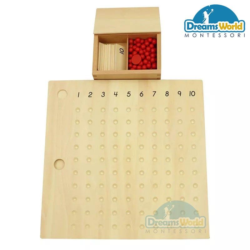Bảng học phép tính nhân Montessori - Multiplication Bead Board