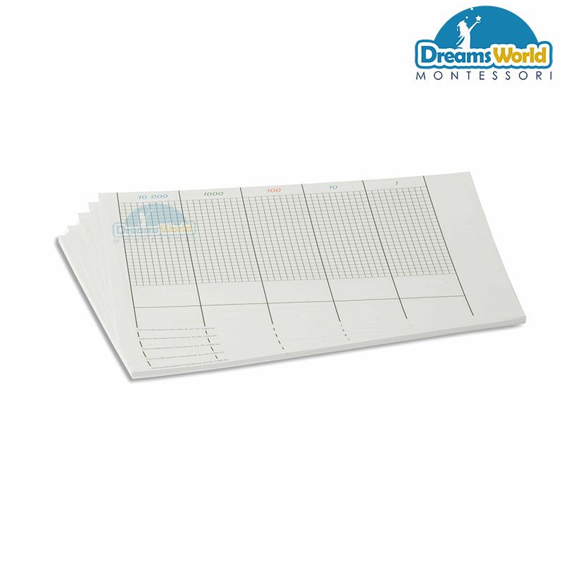 Giáo Cụ Montessori - Phiếu bài tập về chấm - Dot Exercise Sheet (50 pcs)