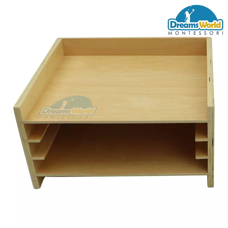 Giáo Cụ Montessori - Kệ ghép hình thực vật 3 tầng - Botany Puzzle Cabinet