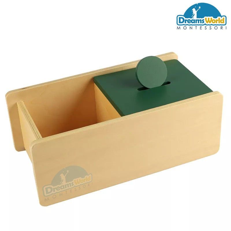 Giáo Cụ Montessori - Hộp trượt và đồng xu - Imbucare box with Flip Lid - 1 Slot