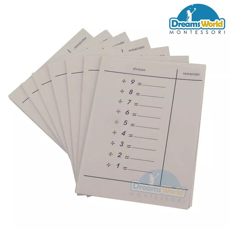 Giáo Cụ Montessori - Bảng chia bổ sung - Division Tables