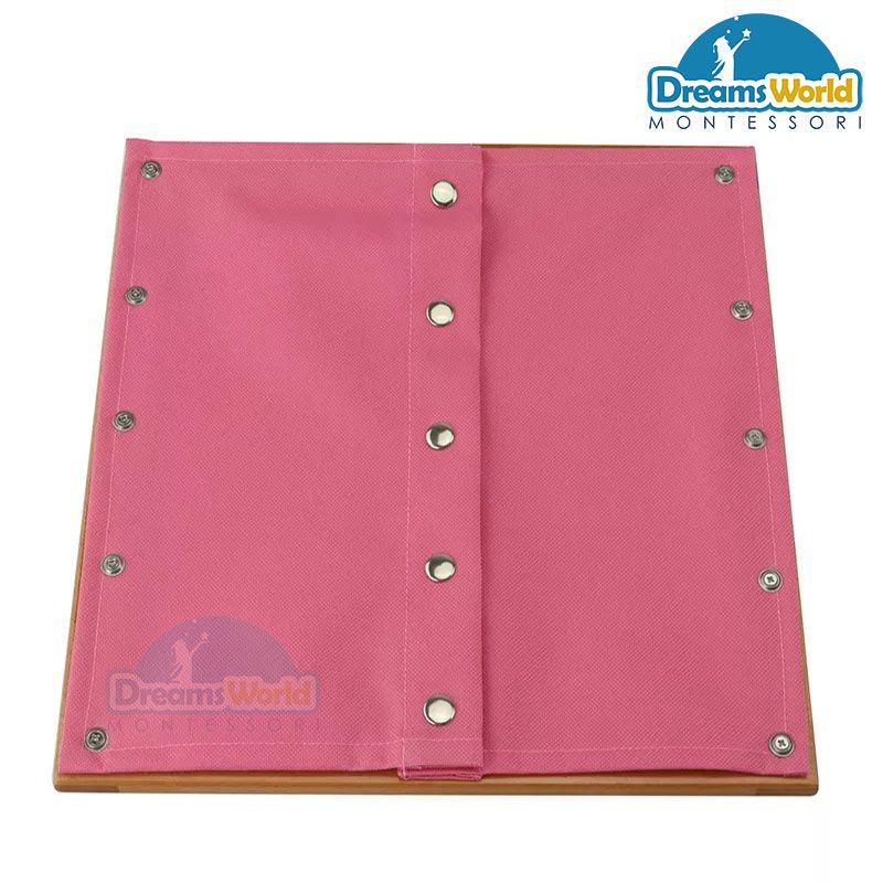 Giáo cụ Montessori - Khung vải có cúc bấm - Snap Closure Dressing Frame