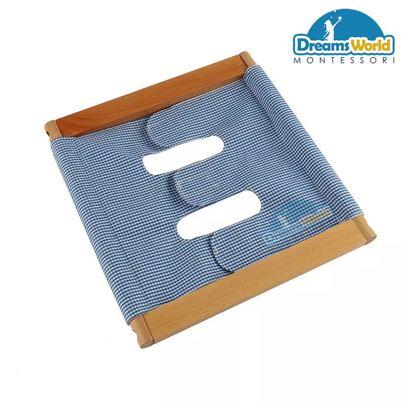 Giáo Cụ Montessori - Khung vải dùng khóa dán - Infant Toddler Dressing Frame: Velcro