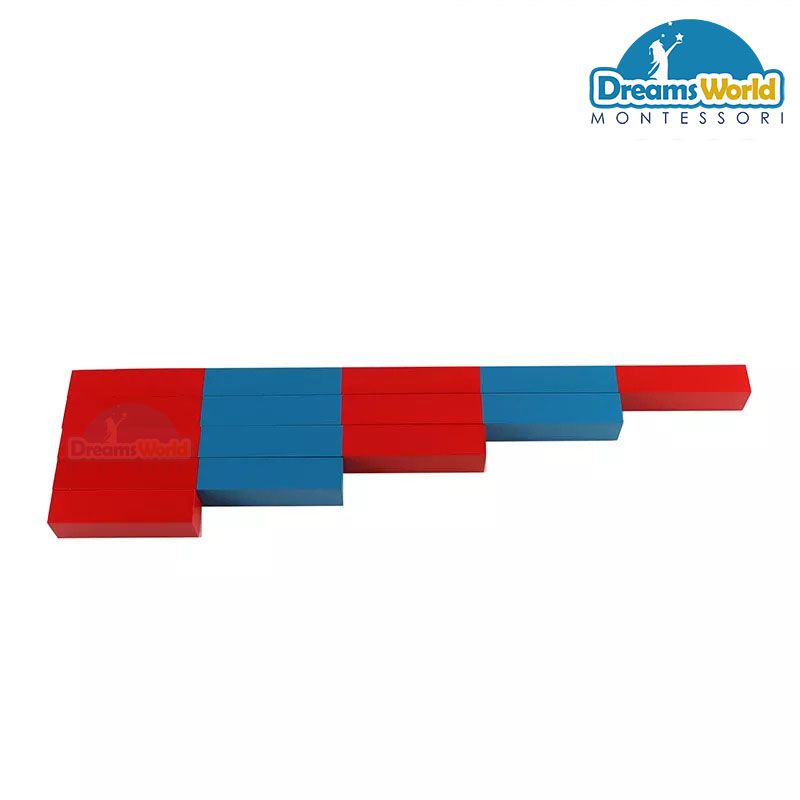 Giáo Cụ Montessori - Gậy số 5 bước - Numerical Rods 5 steps