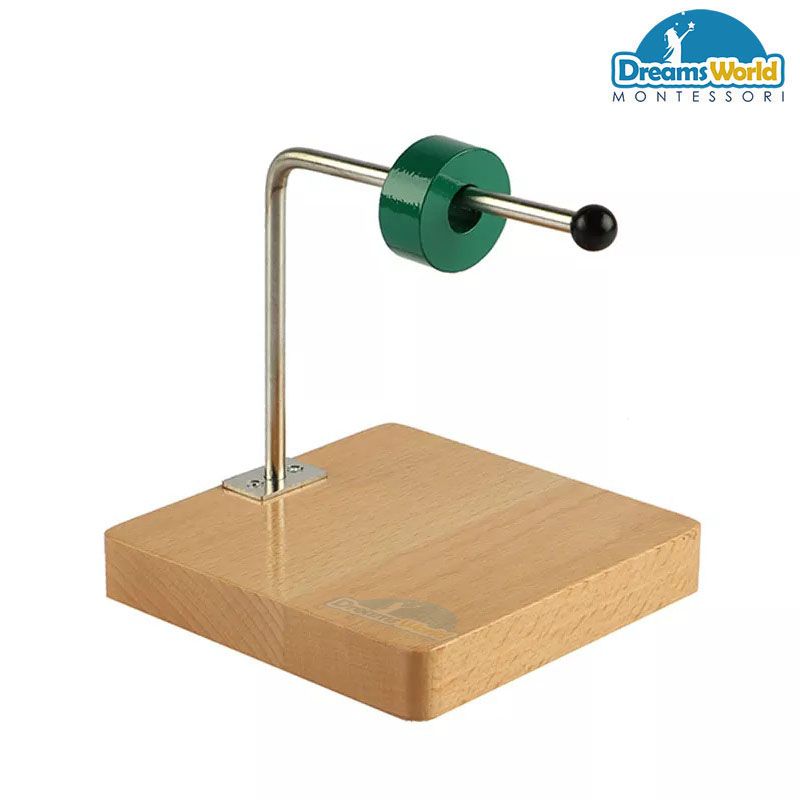 Giáo Cụ Montessori - Luồn hạt qua thanh ngang có chốt - Horizontal Dowel Variation - Straight-beech basic