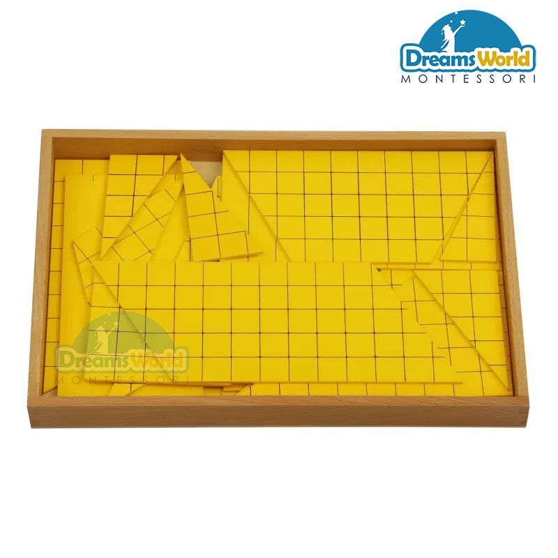 Giáo Cụ Montessori - Hình tam giác màu vàng - Yellow Triangle for Area