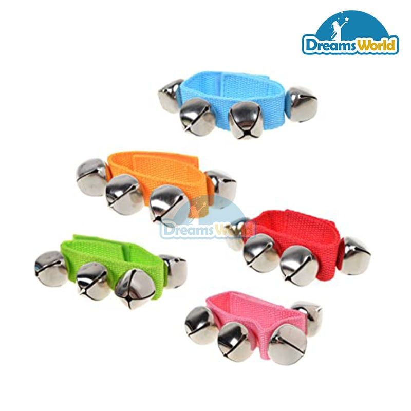 Giáo cụ Montessori - Chuông Đeo Tay Vải Loại 4 Chuông - Fabric Wrist Bells Type 4 Bells