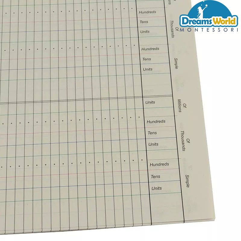 Giáo Cụ Montessori - Giấy cho khung hạt lớn - Paper for Large Bead Frame