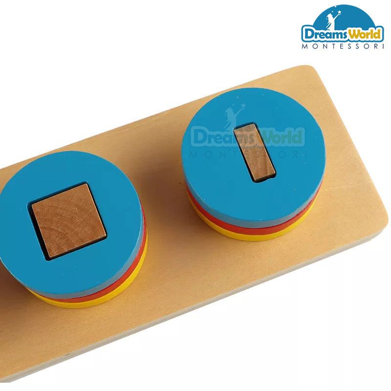 Giáo Cụ Montessori - Khối xây dựng đồ họa cơ bản của bốn vòng tròn - Basic graphical building blocks of four-circle