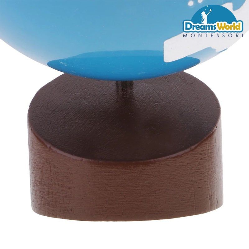 Giáo Cụ Montessori - Quả địa cầu các đại dương và đất liền 16 cm - Sandpaper Globe-Land & Water