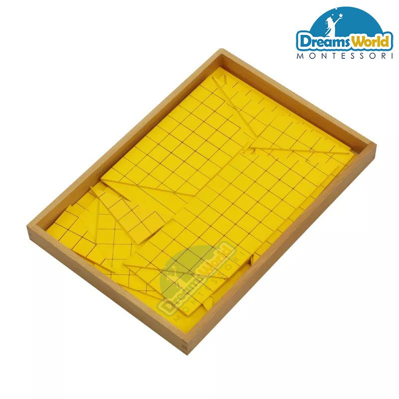 Giáo Cụ Montessori - Hình tam giác màu vàng - Yellow Triangle for Area