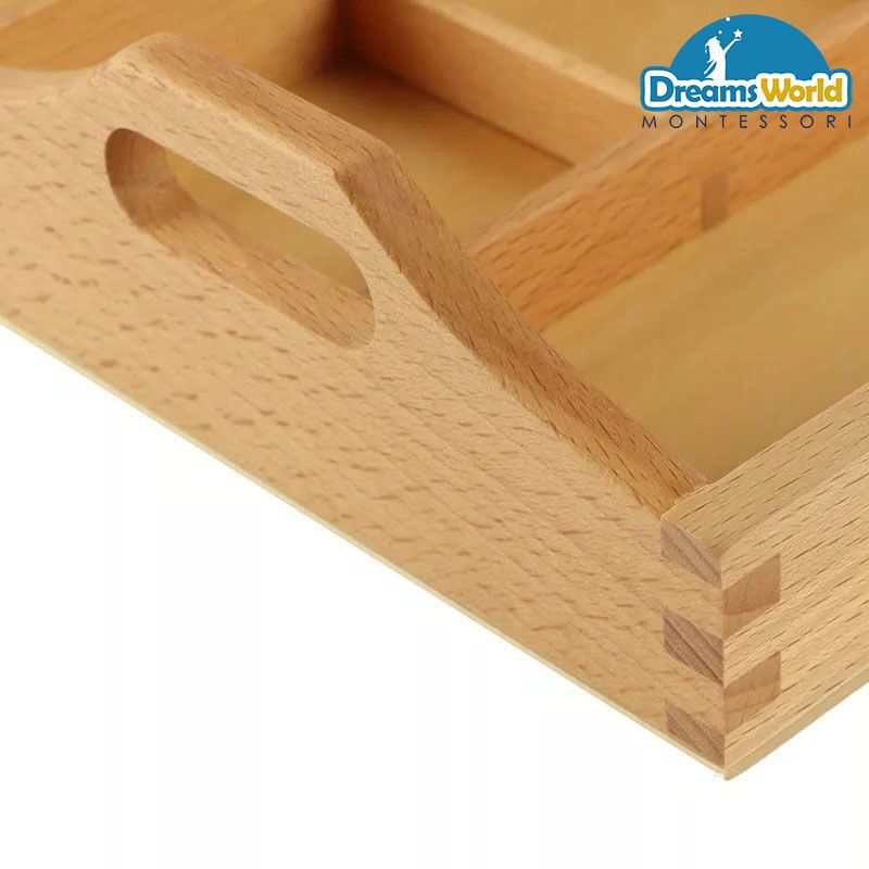 Giáo Cụ Montessori - Khay 3 phần - 3 compartment sorting tray
