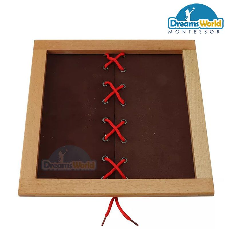 Giáo cụ Montessori - Khung dậy kỹ năng buộc dây giầy - Shoe Lacing Dressing Frame