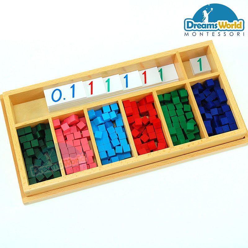 Giáo Cụ Montessori - Bộ phân số thập phân - Decimal Fraction Material set