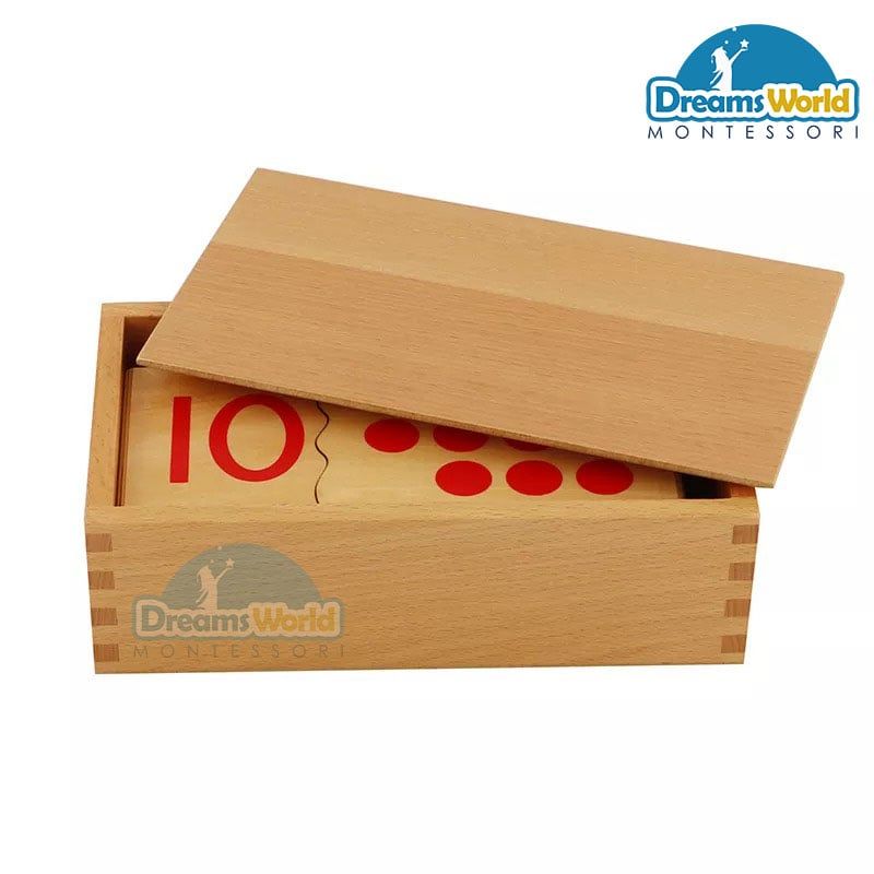 Giáo Cụ Montessori - Ghép số từ 1 đến 10 - Number Puzzle 1-10