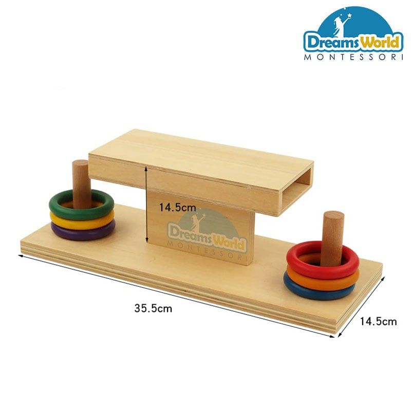 Giáo Cụ Montessori - Tháp xếp cân bằng - Ring Slide