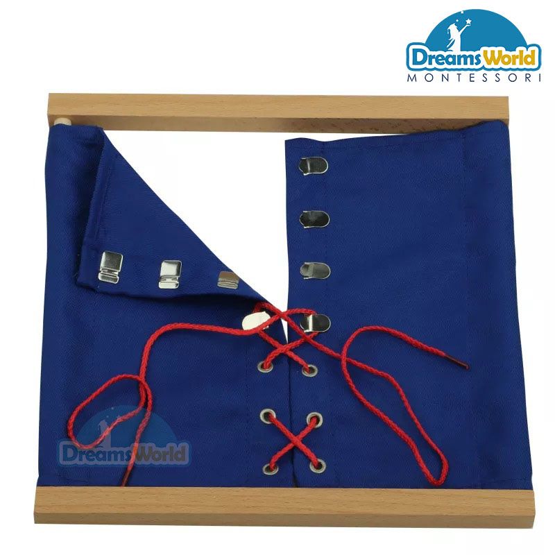 Giáo cụ Montessori - Khung kĩ năng dệt kim - Knitted garment frame