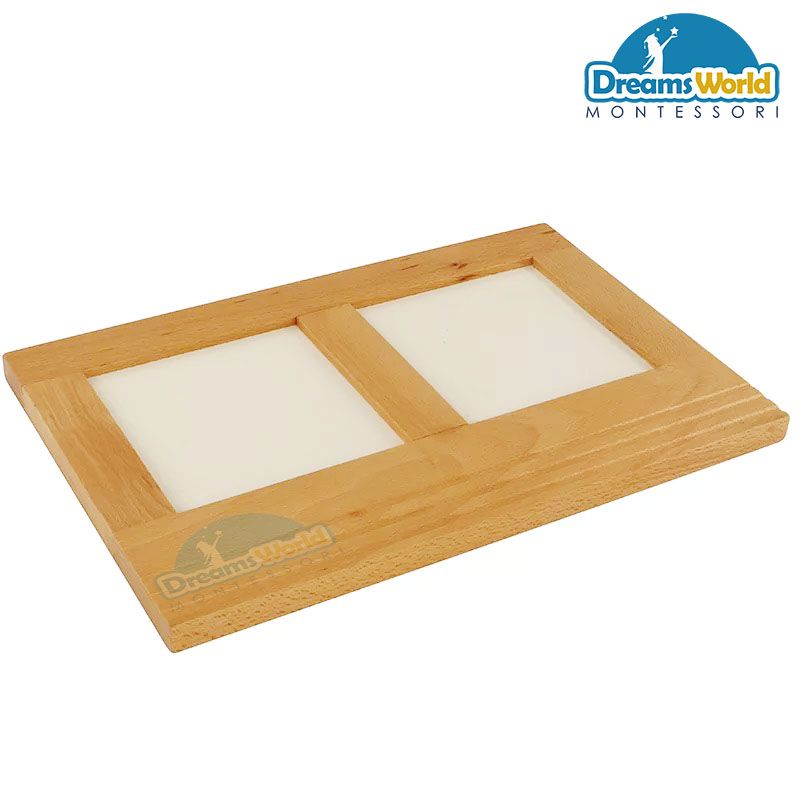 Giáo cụ Montessori - Khay chứa viết chữ - Metal Insets Tracing Tray