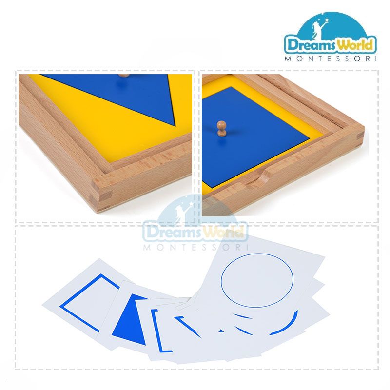 Giáo Cụ Montessori - Khay hình học cơ bản - Geometric Demonstration Tray