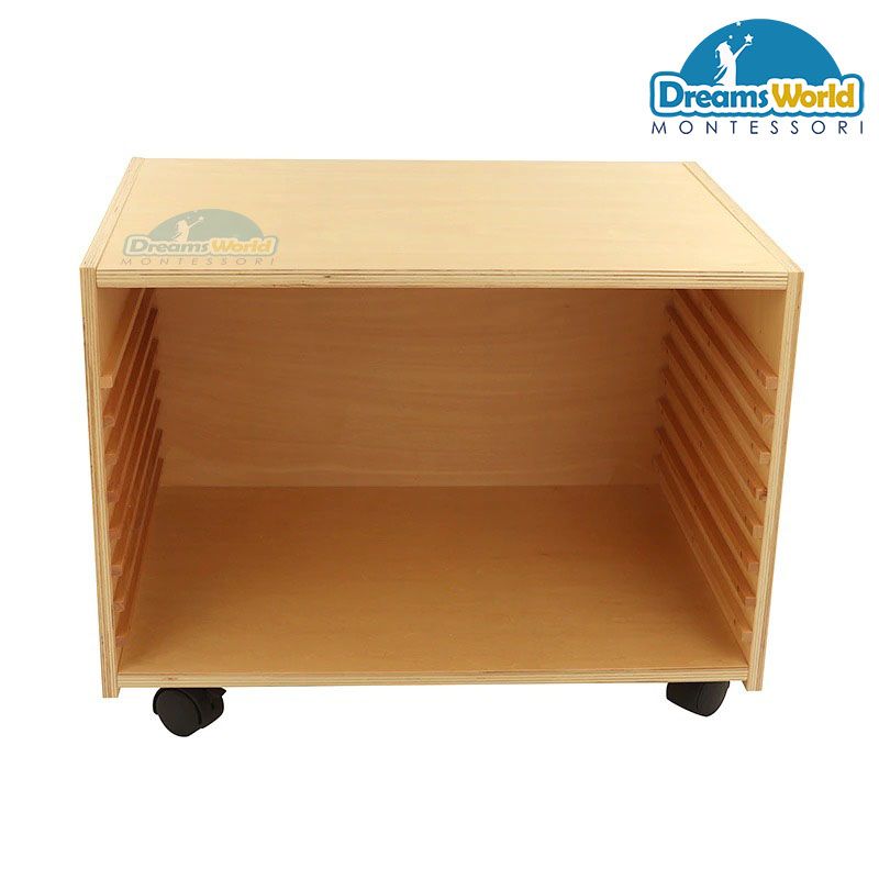 Giáo Cụ Montessori - Tủ bản đồ - Puzzle Map Cabinet