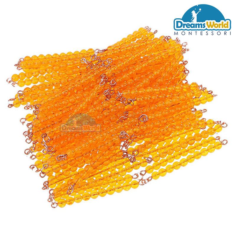 Giáo Cụ Montessori - Chuỗi hạt dài - 100 Bead Chains & 1000 Bead Chains