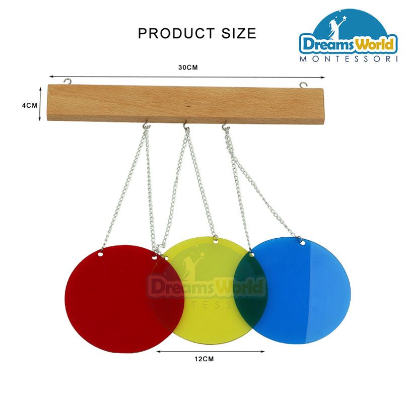 Giáo Cụ Montessori - Bộ Đĩa 3 Màu - Tricolor Disc Set