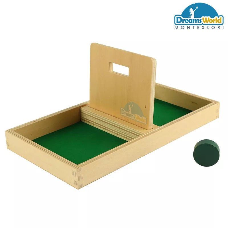Giáo Cụ Montessori - Luồn đồng xu - Imbucare board with Kint disc