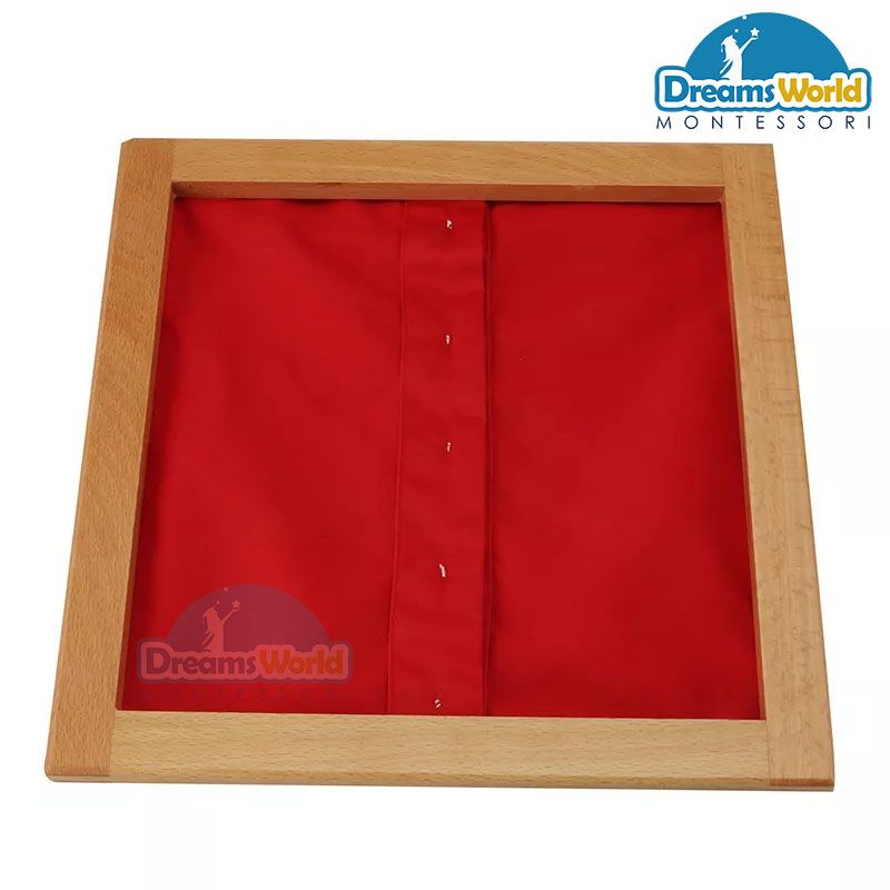 Giáo cụ Montessori - Khung dạy kỹ năng cài khuya to - Large Buttons Dressing Frame