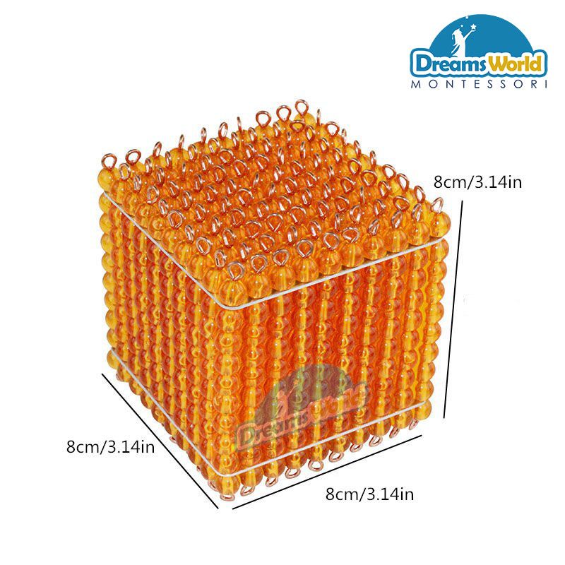 Giáo Cụ Montessori - Khối 1000 - Golden Bead Thousand Cube