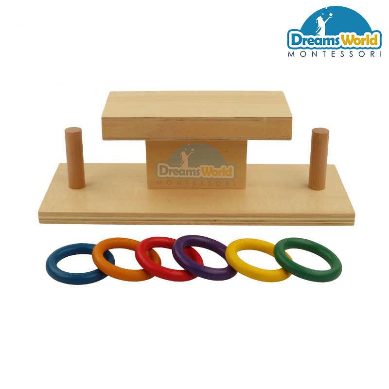 Giáo Cụ Montessori - Tháp xếp cân bằng - Ring Slide