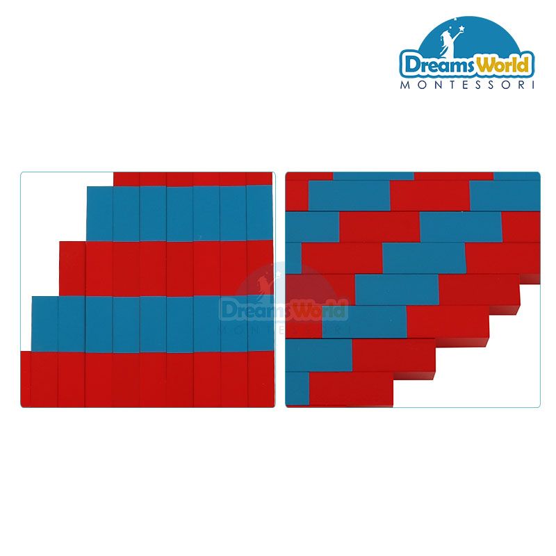 Giáo Cụ Montessori - Gậy số - PREMIUM Numerical Rods