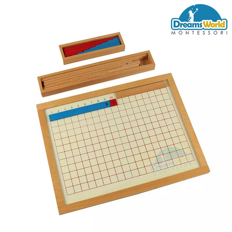 Giáo Cụ Montessori - Bảng học phép tính trừ - Subtraction Strip Board with frame