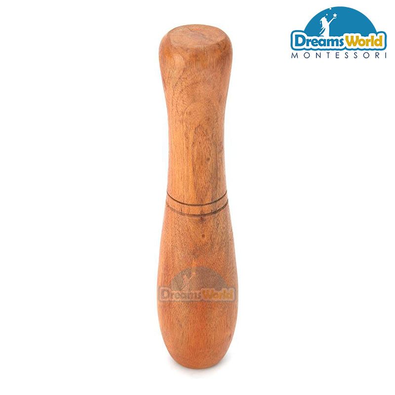 Giáo cụ Montessori - Bộ chày cối gỗ - Montessori Wooden pestle and mortar set