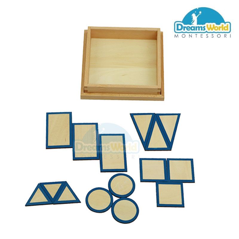 Giáo Cụ Montessori - Đế của hình khối - Geometric Solids Bases with Box
