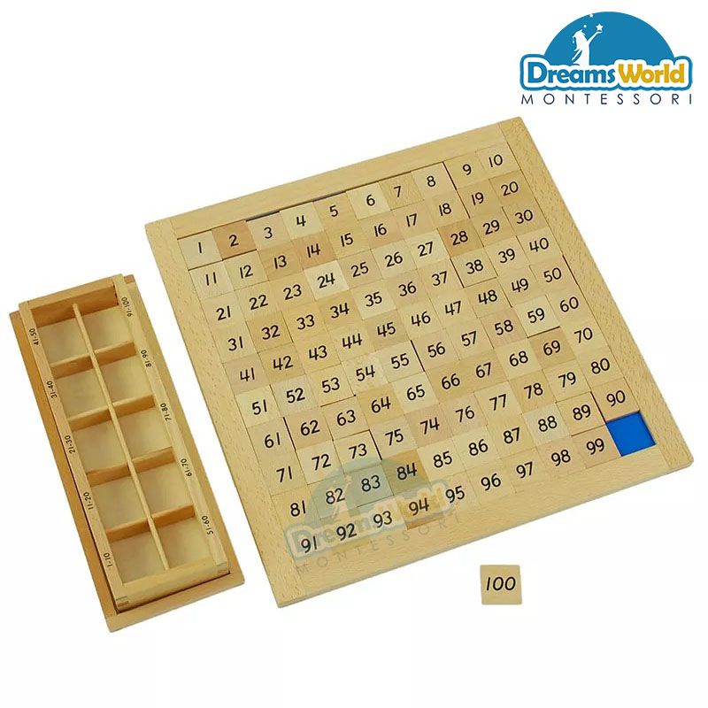 Giáo Cụ Montessori - Bảng 100 - Hundred Board