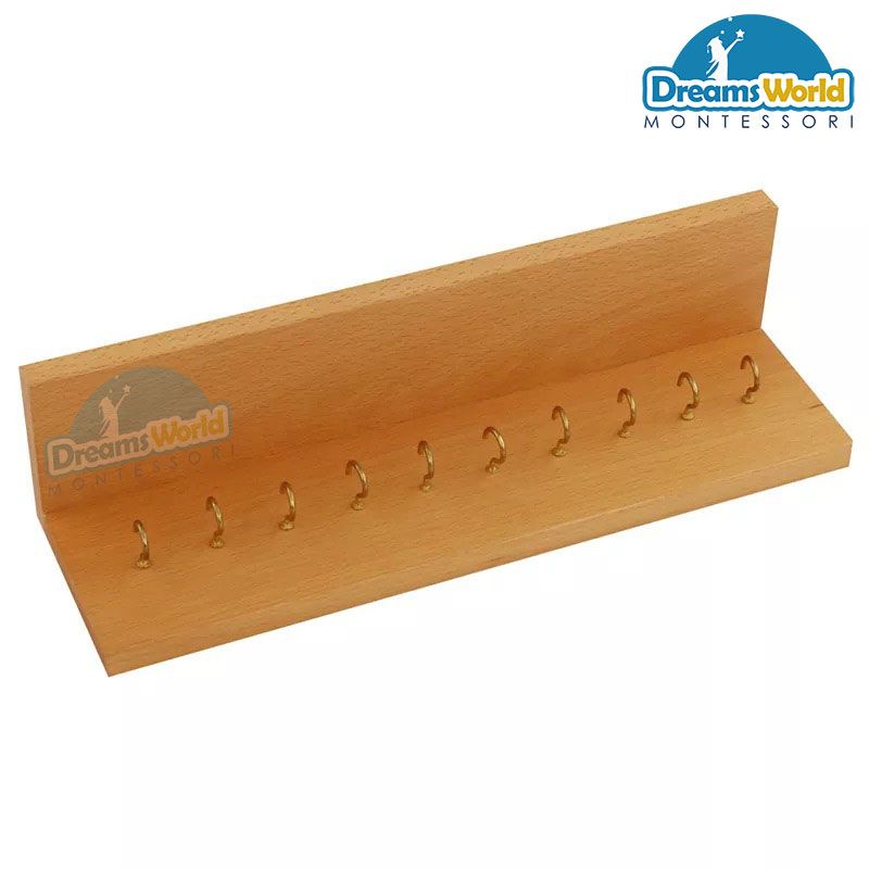 Giáo Cụ Montessori - Giá treo các chuỗi hạt màu - Wall Frame for Short Bead Chains