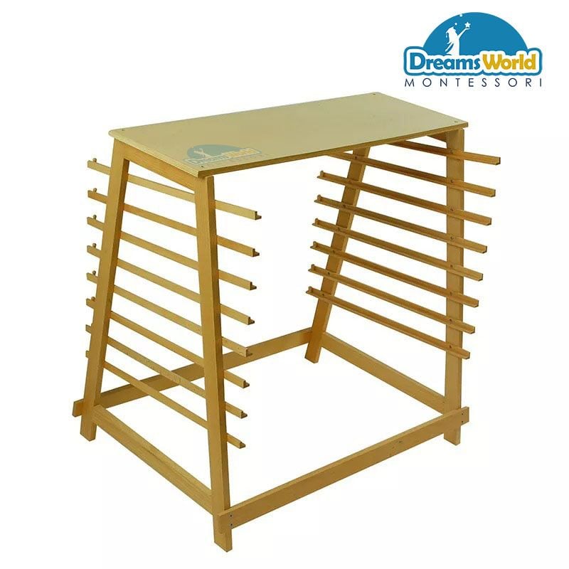 Giáo Cụ Montessori - Kệ đựng 8 bản đồ các châu lục và khu vực - Stand for Puzzle Maps