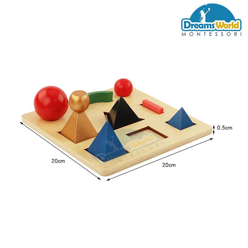 Giáo cụ Montessori - Biểu tượng ngữ pháp có khay - Solid Grammar Symbols